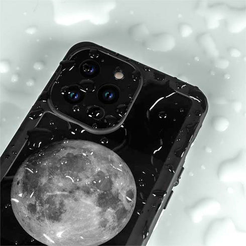 Full Moon Space iPhone 15 Pro Waterproof Case